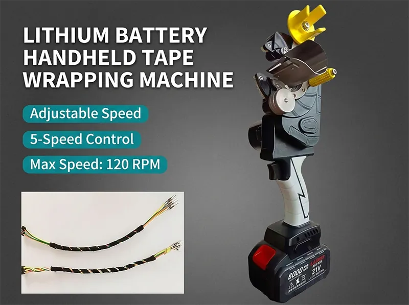 Cordless Handheld Cable Taping Machine AT-101 — Demo Video