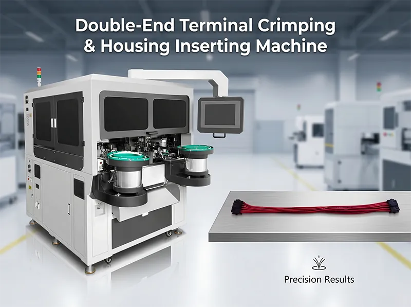 Double-End Terminal Crimping &amp; Housing Inserting Machine JW-CK01 — Demo Video