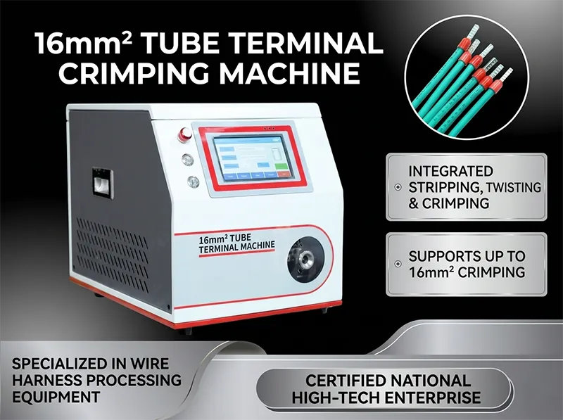 Pre-Insulated Wire Strip Crimp Machine WPM-5-40 — Demo Video