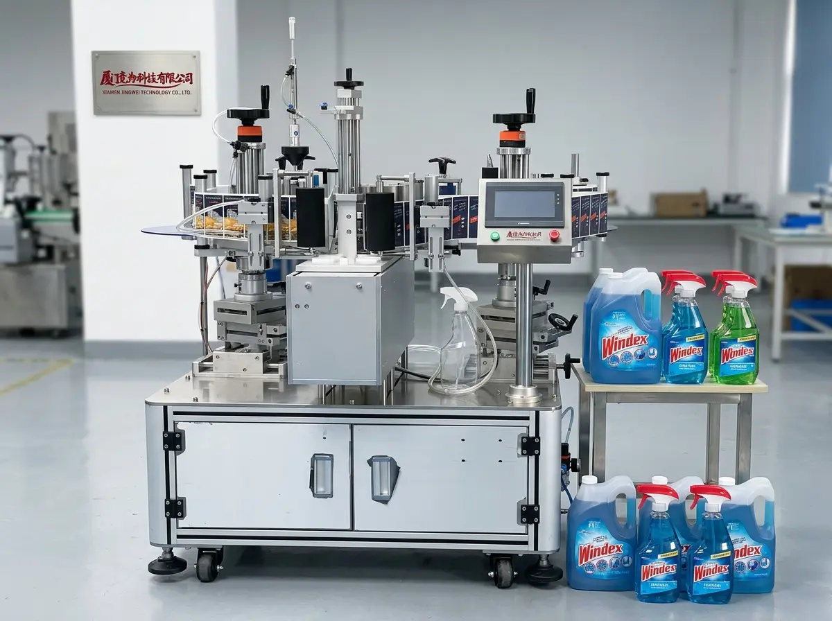 Semi-Automatic Dual-Side Roll-On Labeling Machine JW-T-102 — Demo Video