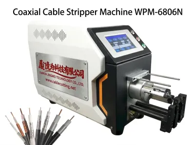 Coaxial Cable Cutting Stripping Machine WPM-9600S — Demo Video