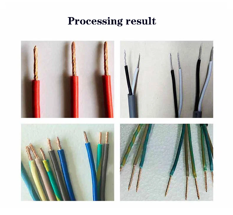 Semi-Automactic pneumatic electric Wire Stripping and Twisting Machine for processing result 半自动气动电动剥线扭线机加工结果