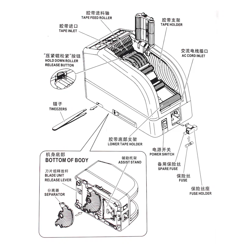 Tape Dispensers Adhesive Non-Adhesive Tape Cutter Packing Machine Dispensador ZCUT-9, Decorative Tape Dispenser, Tape Cutting Machine, Fancy Tape Dispenser Tape Dispensers Adhesive Non-Adhesive Tape Cutter Packing Machine Dispensador ZCUT-9, Decorative Tape Dispenser, Tape Cutting Machine, Fancy Tape Dispenser