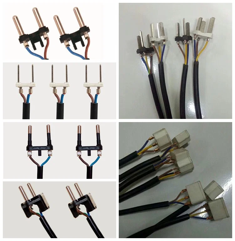 Full Automatic Us Power Cord Making Machine, Eu Plug Power Cord Cable Making Machine, Power Cable Cutting Stripping Crimping Machine آلة صنع سلك الطاقة الأوتوماتيكية بالكامل ، آلة تصنيع كابل سلك الطاقة للتوصيل الأوروبي ، آلة تجريد قطع كابل الطاقة