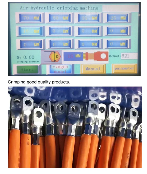 sample of Hydraulic Terminal Crimping Machine, 50t Terminal Crimping Machine, Cable Lugs Crimping Machine campione di piegatrice per terminali idraulici, crimpatrice per terminali da 50 t, crimpatrice per capicorda