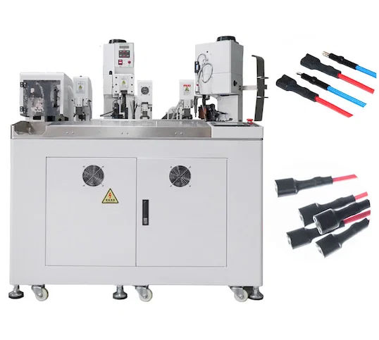 Automatischer Kabel-Doppelseitencrimper mit Schrumpfen wpm-068