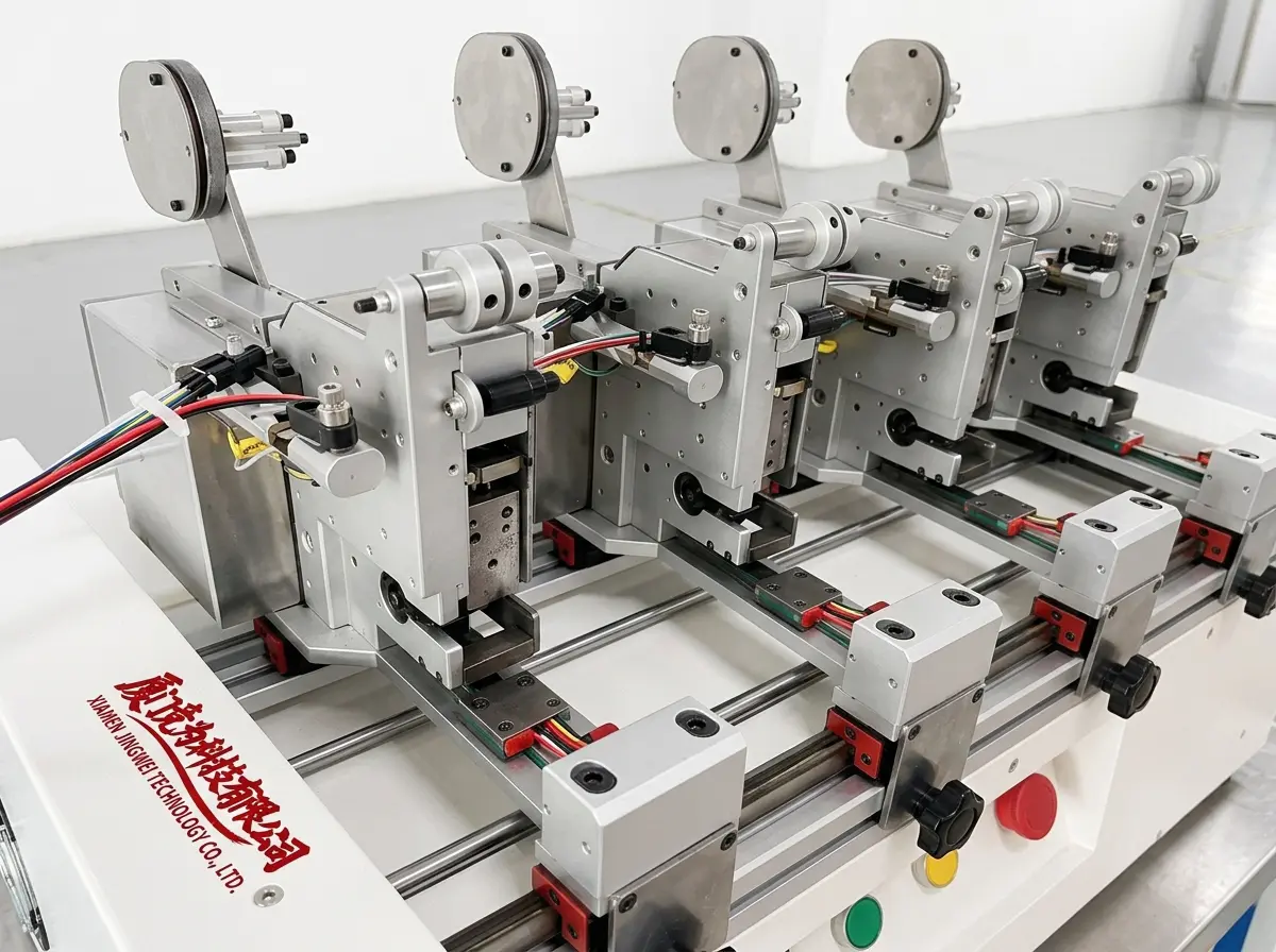Machine à enrubanner synchronisée à 4 têtes pour faisceaux de câbles JW-MH04