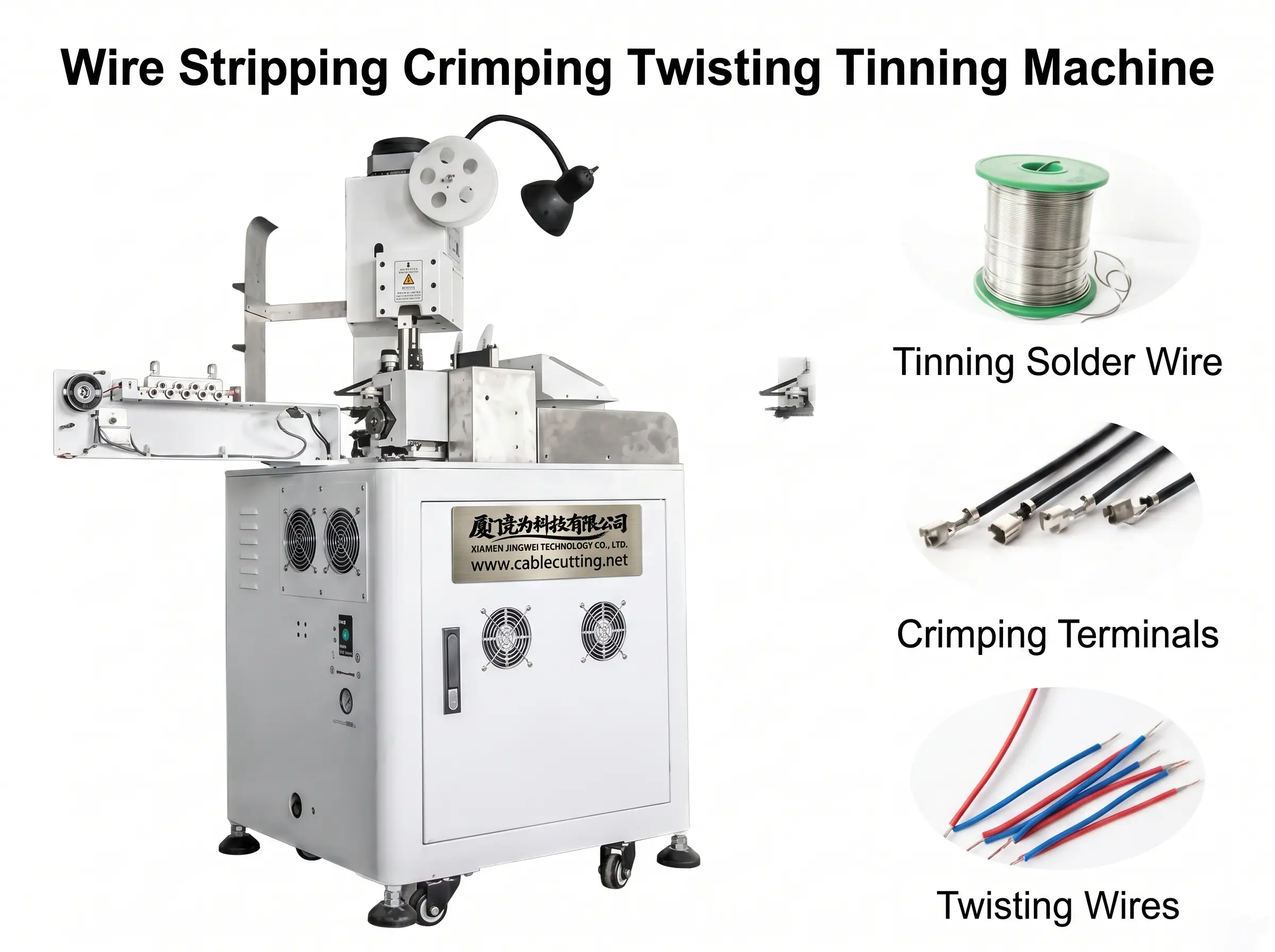 Automatische einseitige Kabelcrimp- und Verzinnungsmaschine WPM-151T
