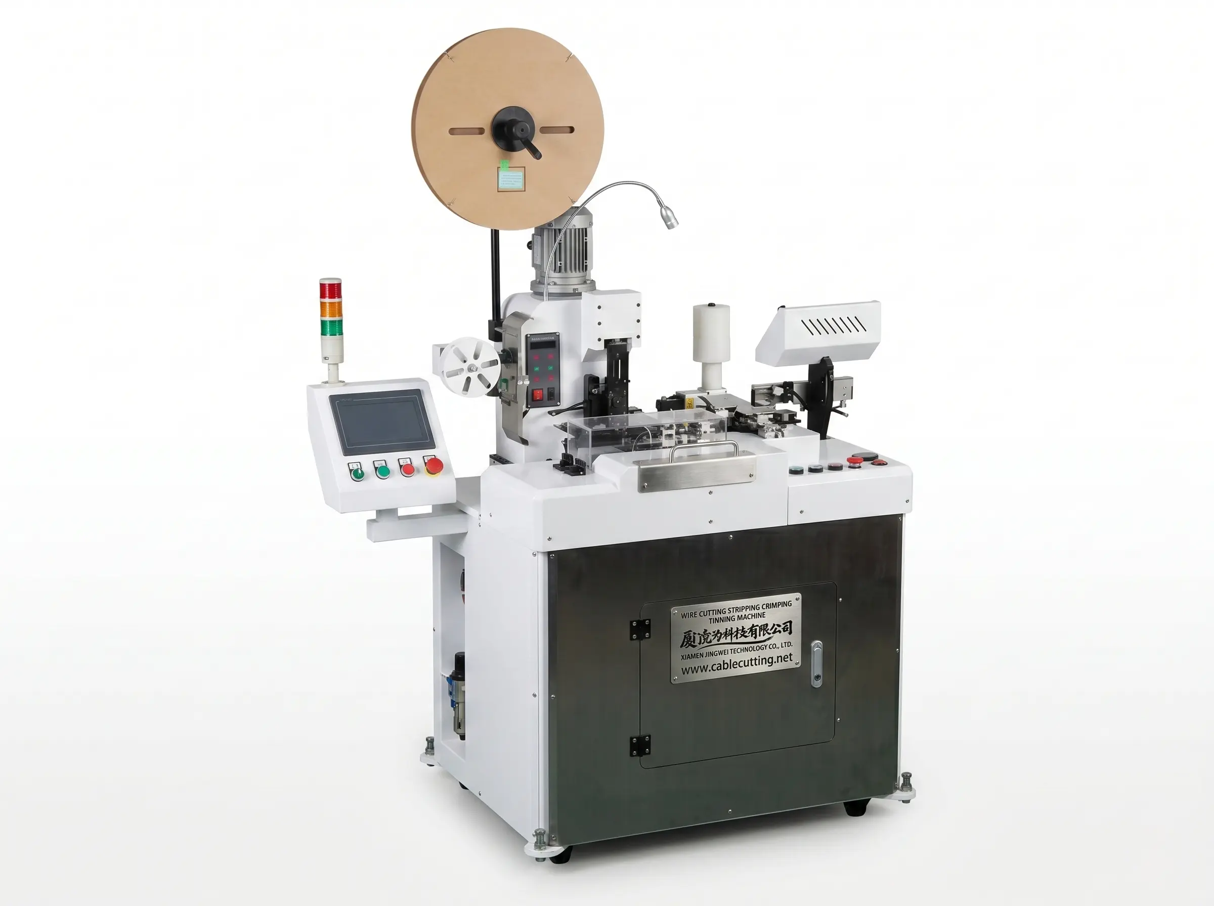 Automatische Drahtschneid-, Abisolier-, Crimp- und Verzinnungsmaschine WPM-109