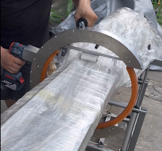 Bohrmaschinenbetriebener Hand-Orbitalwickler für Rohre & Holz HROW-450