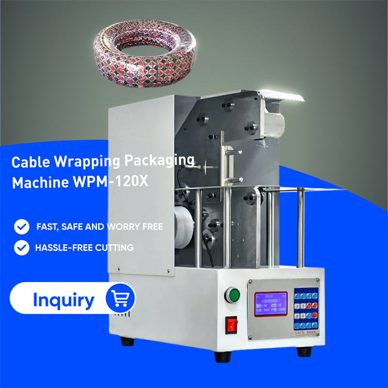 Halbautomatische Kabelwickel-Verpackungsmaschine für Drähte und Schläuche WPM-120X