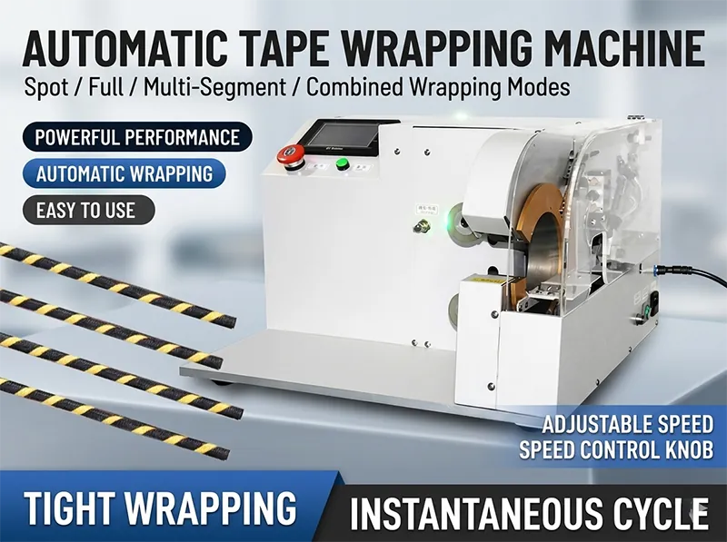 Touch Screen Tape Wrapping Machine WPM-303 with Video Guide